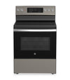 GE 5 Cu. Ft. Electric Range with True European Convection and Air Fry - Slate - JCB840ETES