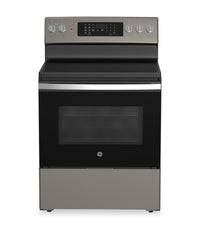 GE 5 Cu. Ft. Electric Range with True European Convection and Air Fry - Slate - JCB840ETES 