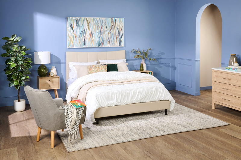 Jolie Bedroom 6-Drawer Dresser, 63.5\"W x 35\"H - Natural