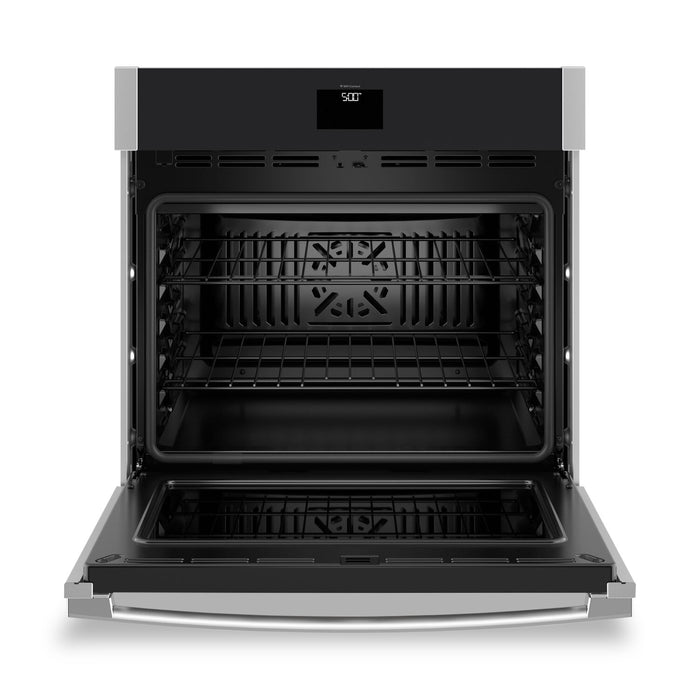 GE 30\" 5 Cu. Ft. Electric Single Wall Oven with No Preheat Air Fry - Stainless Steel - JTS5000SVSS