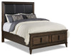 Kane Platform Storage Bed with Headboard & Frame, Vegan Leather, Brown - Queen Size