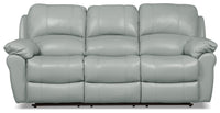 Kobe Genuine Leather Power Reclining Sofa - Blue  