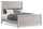 Lark Panel Bed with Headboard & Frame, Chevron Pattern, Rustic White - Queen Size