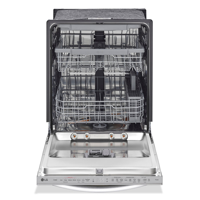 LG 24\" 46 dBA Built-In Top-Control Smart Dishwasher with QuadWash® - Smudge Proof Stainless Steel - LDTS5552S
