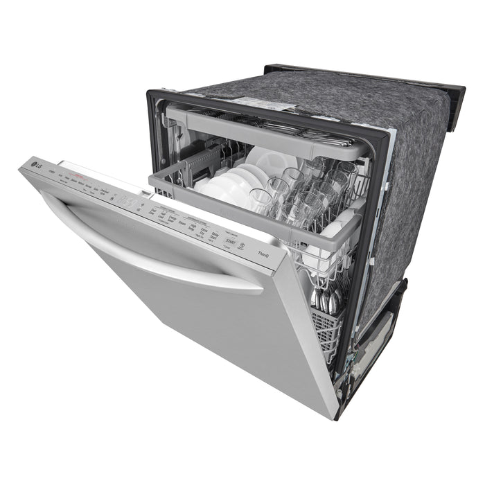 LG 24\" 46 dBA Built-In Top-Control Smart Dishwasher with QuadWash® - Smudge Proof Stainless Steel - LDTS5552S