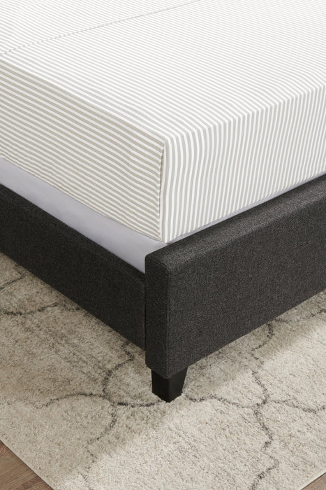 Striped 4-Piece King Cotton Sheet Set - Light Grey