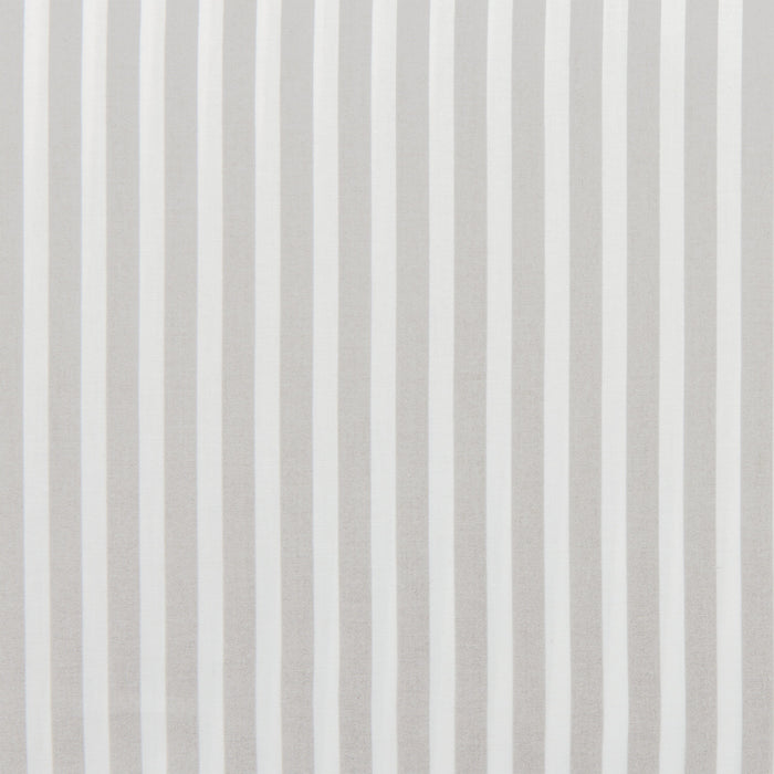 Striped 4-Piece King Cotton Sheet Set - Light Grey