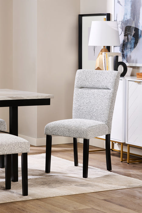 Libra Dining Chair with Polyester Fabric, - Grey