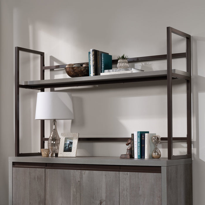 Manhattan Gate 65.98\" Commercial Grade Computer Hutch with Shelf - Mystic Oak