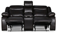 Nolan Leath-Aire Reclining Loveseat - Blackberry 