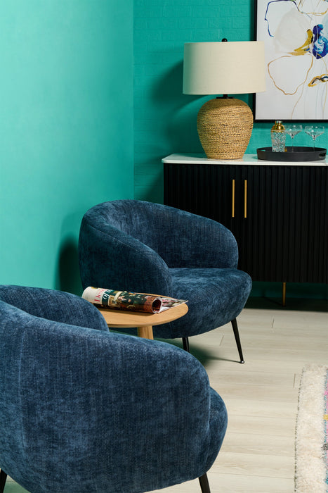 Nova 28.7\" Boucle Fabric Accent Chair - Blue