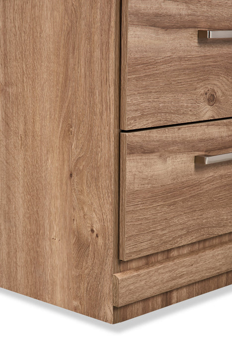 Oakley Bedside 2-Drawer Nightstand, 21\"W x 22\"H, Made in Canada - Natural