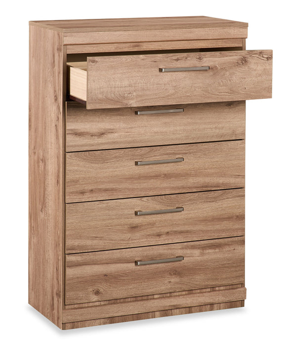 Oakley Bedroom Chest of Drawers, 5-Drawer, 31\"W x 45\"H, Made in Canada - Natural