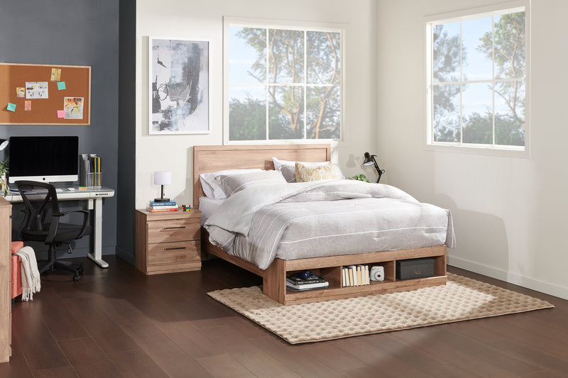 Oakley Bedside 2-Drawer Nightstand, 21\"W x 22\"H, Made in Canada - Natural