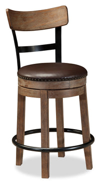 Otis Counter-Height Swivel Stool - Brown 