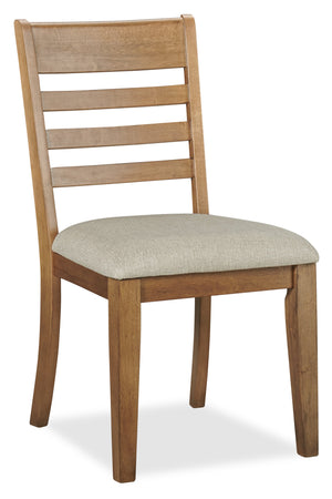 Scott Living Reno Dining Chair with Polyester Fabric, Wood, Ladder-Back - Natural