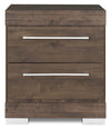 ["Riley Bedside 2-Drawer Nightstand, 21\"W x 24\"H, Made in Canada - Grey"]