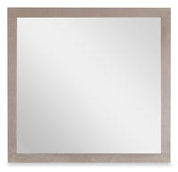 River Bedroom Dresser Mirror - Brushed Grey 