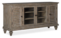 Baron 62” Rustic Pine TV Stand with Storage and Cable Management for TVs up to 70” - Dovetail Grey 