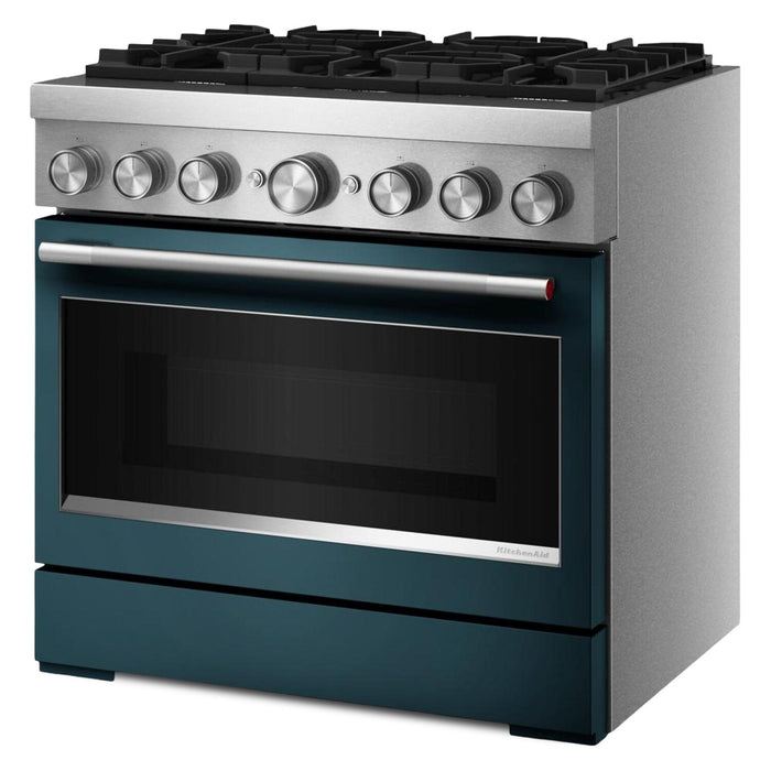 KitchenAid 5.1 Cu. Ft. Dual Fuel Range with No Preheat Air Fry – Agave - KFDS936SAG