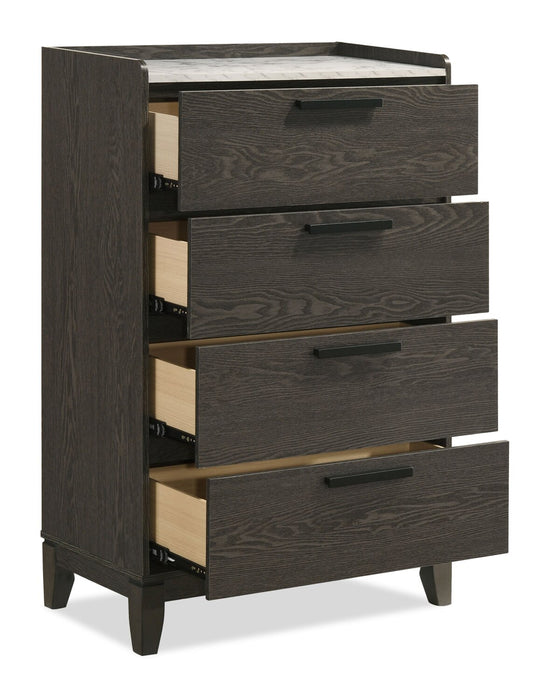 Sable Bedroom Chest of Drawers, 4-Drawer, 31\"W x 47\"H - Light Brown