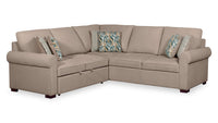 Scott Living Haven 3-Piece Left-Facing Chenille Fabric Sleeper Sectional - Taupe 