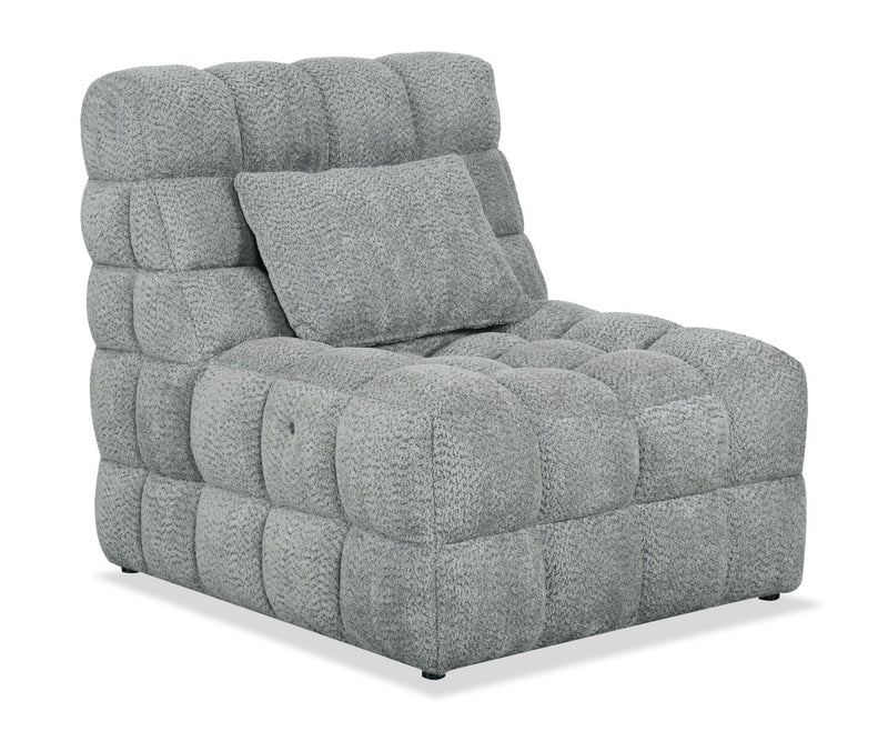 Wave 34.65\" Accent Chair with Massage - Grey