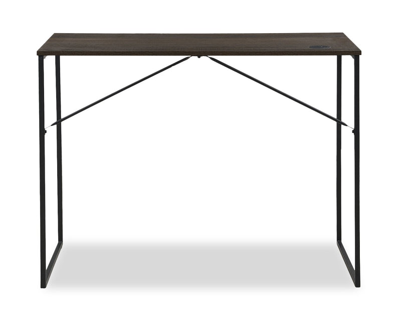 Fraser 39.3\" Office Desk with Cable Management and Adjustable Feet – Walnut 