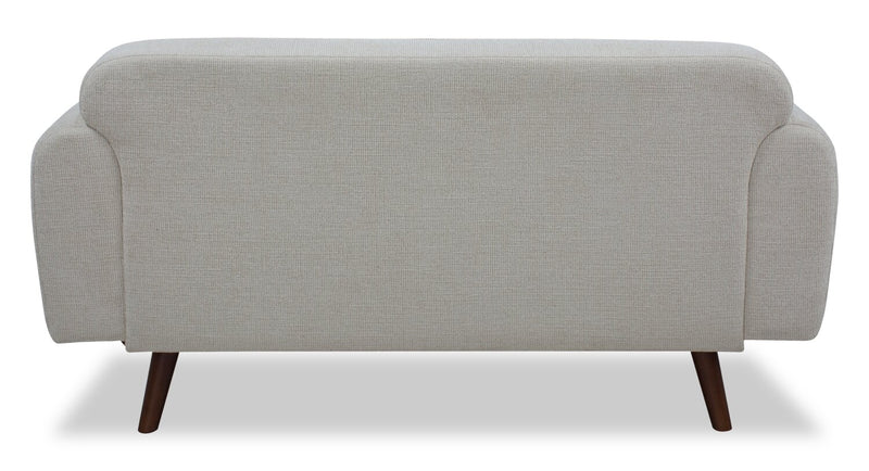 Sadie 63\" Fabric Loveseat with Rubberwood Legs – Beige