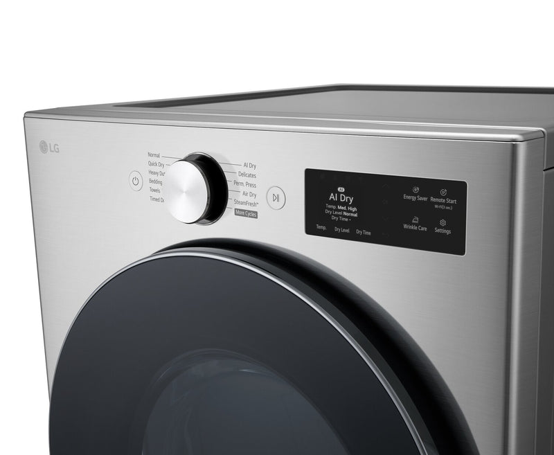 LG 7.4 Cu. Ft. Smart Front-Load Gas Dryer with AI Sensory Dry - Graphite Steel - DLGX5801V
