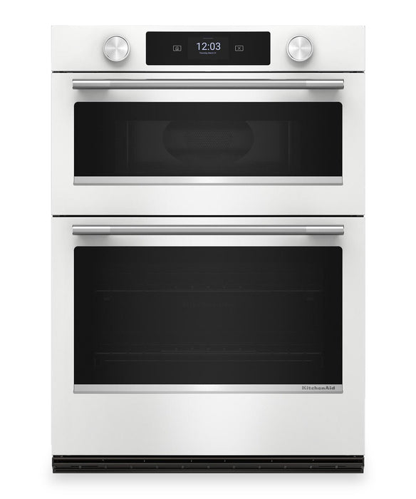 KitchenAid 30\" Smart Electric Combo Wall Oven - White - KOEC730SWH