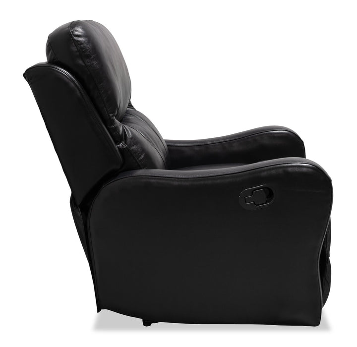 Elli 32\" Faux Leather Swivel Glider Reclining Chair – Black
