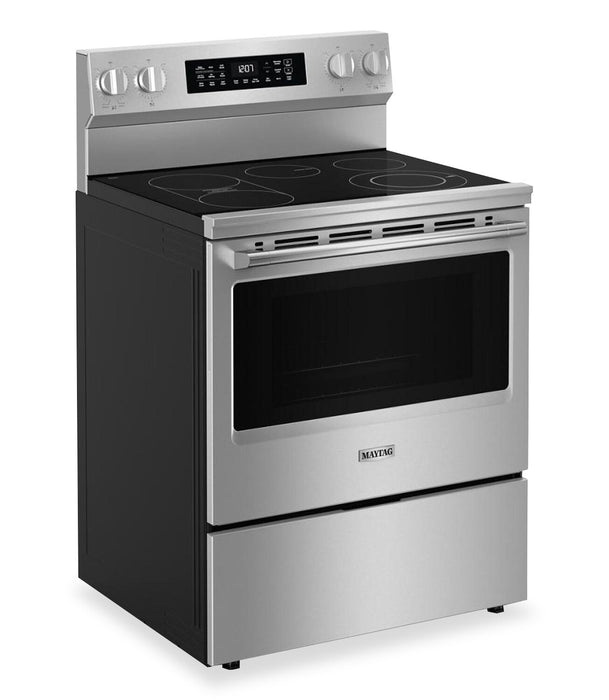 Maytag 30\" 5.3 Cu. Ft. Electric Range with No Preheat Air Fry - Fingerprint Resistant Stainless Steel - YMFES7030SZ