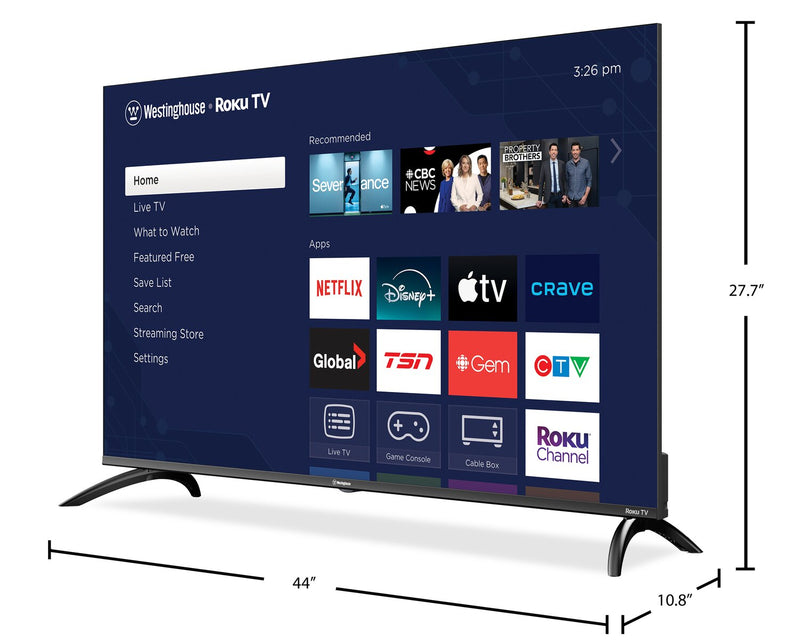 Westinghouse 50\" QLED 4K UHD Smart Roku TV (WR50QC5500) – 2025 Model