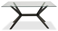 Ace Dining Table with Glass Top, 63