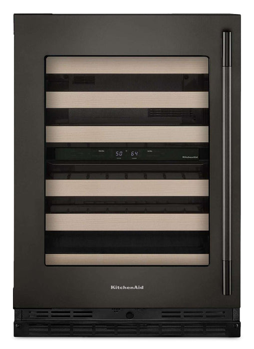 KitchenAid 24\" Undercounter Wine Cellar – Black Ore - KUWL524SBE