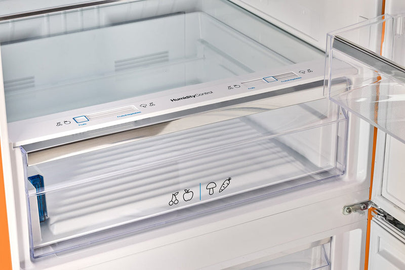 Unique Classic Retro 28\" 17 Cu Ft. Bottom Mount Refrigerator - Orange - UNQ-455L O AC