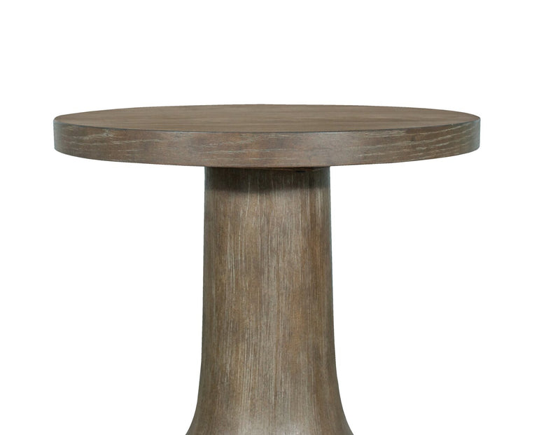 Eldon 20” Modern Round Solid Wood End Table - Porpoise