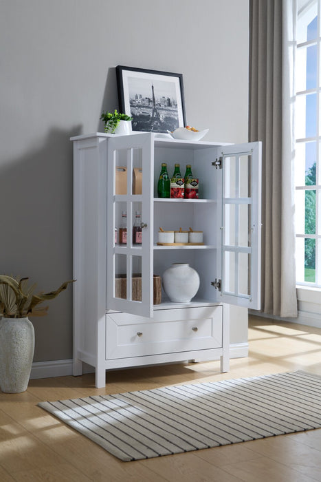 Tessa 31.5\" Storage Accent Cabinet – White 