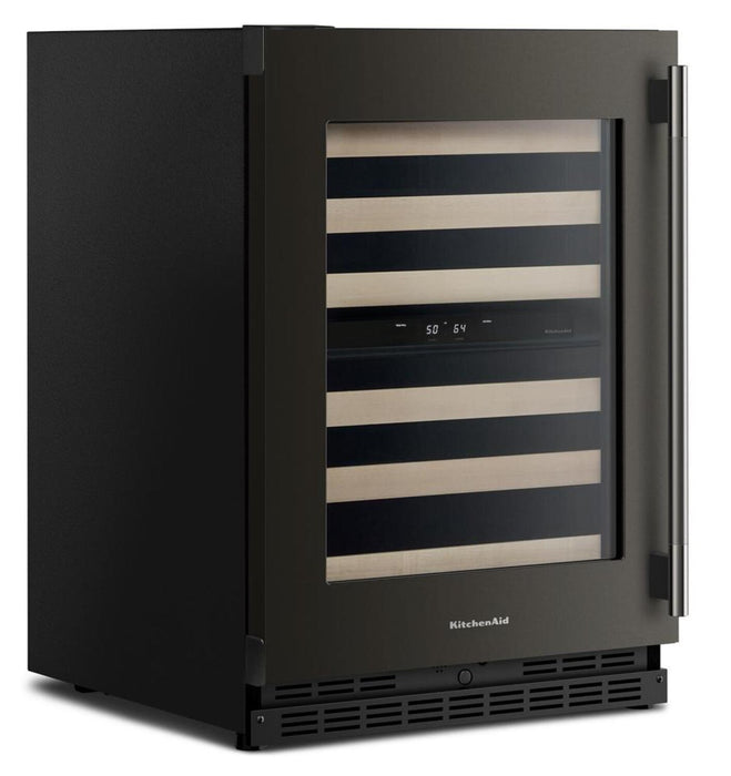 KitchenAid 24\" Undercounter Wine Cellar – Black Ore - KUWL524SBE