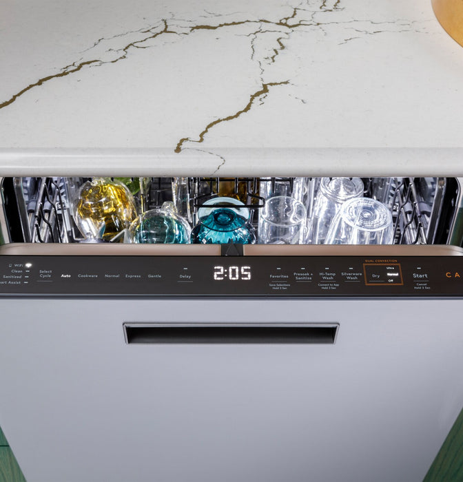 Café 24” 39 dBA Smart Dishwasher with Ultra Wash Top Rack – Platinum Glass - CDP888M5VS5