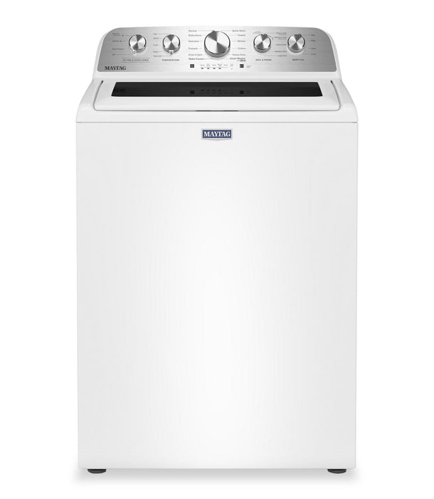 Maytag 5.5 Cu Ft. Top Load Impeller Washer with Pet Pro Option and 7.0 Cu Ft. Gas Dryer – White