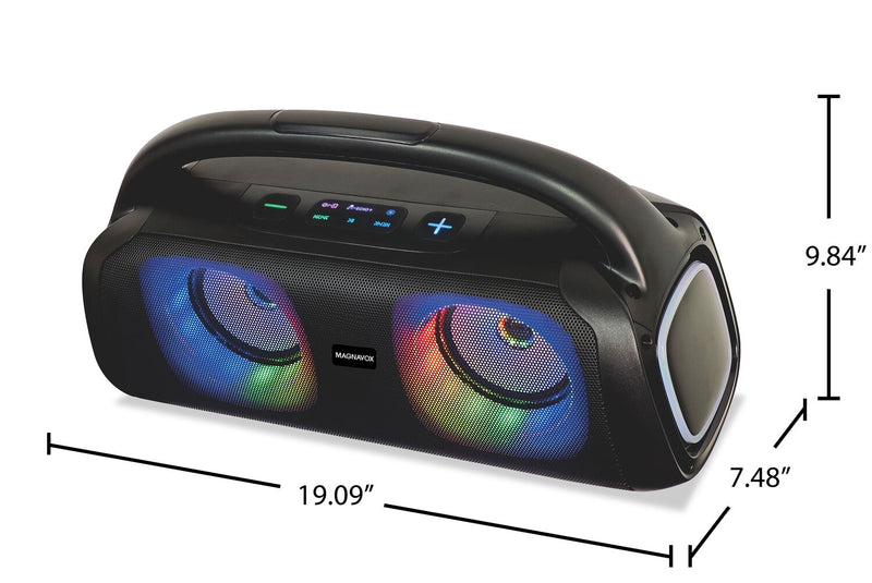 MAGNAVOX 20W LED Light Up Bluetooth Party Speaker (MSP1201)