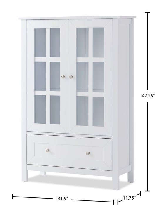Tessa 31.5\" Storage Accent Cabinet – White 