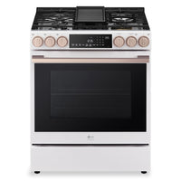 LG Studio 6.3 Cu. Ft. InstaView® Smart Gas Range with Air Fry - Essence White - LSGS6338N 