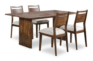 Vale 5pc Dining Set with Table & 4 Chairs, Wood, 72