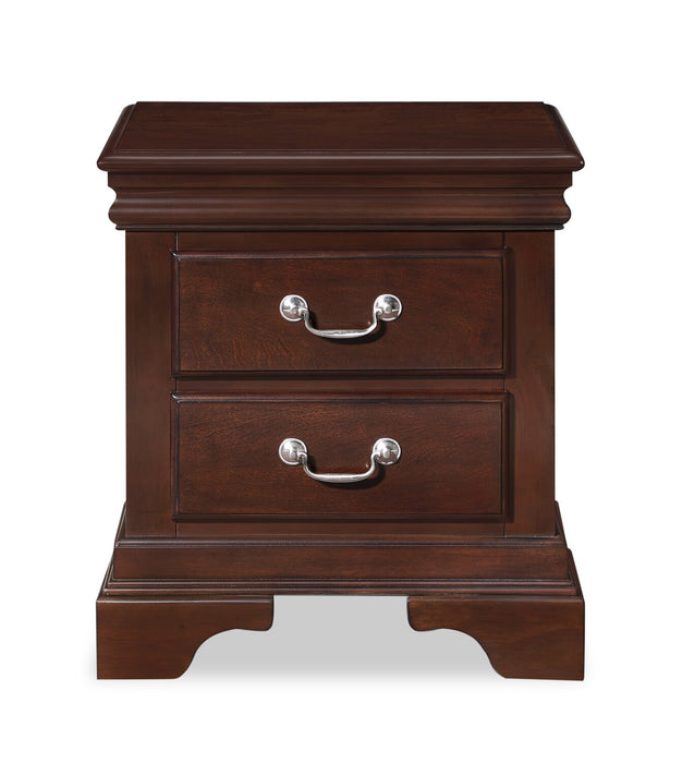 Marco 6pc Bedroom Set with Bed, Dresser, Mirror & Nightstand, Cherry Brown - King Size