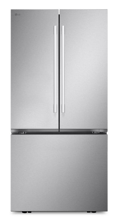 LG 33" 25 Cu. Ft. French-Door Standard-Depth Refrigerator - Stainless Steel - LF25H6200S | Réfrigérateur LG de 25 pi3 et de 33 po de profondeur standard à portes françaises - acier inoxydable - LF25H6200S
