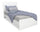 Riley Panel Bed with Headboard & Frame for Kids, Made in Canada, White - Twin Size