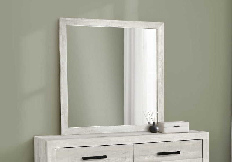 Aspen Bedroom Dresser Mirror, Attachable, Wall Hanging - Grey